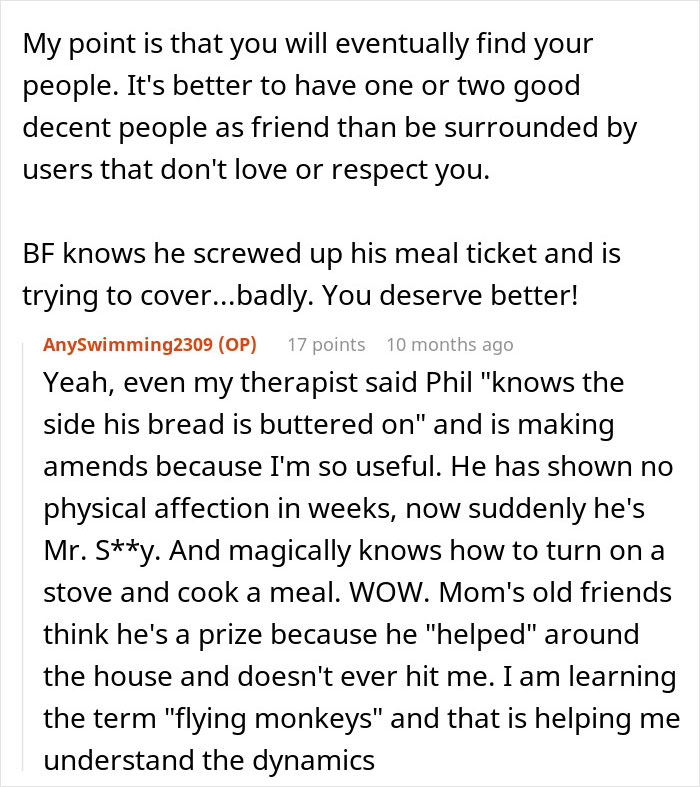 Text conversation discussing a woman&rsquo;s struggles with her boyfriend and his kids during Christmas and relationship issues.