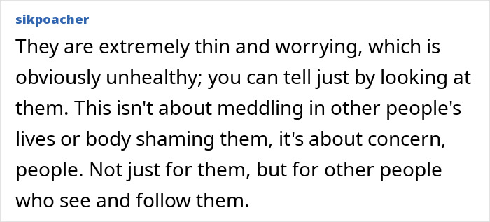Comment expressing concern over extremely thin and worrying appearance, highlighting health and public perception issues. Comment expressing concern over extremely thin and worrying appearance, highlighting health and public perception issues.