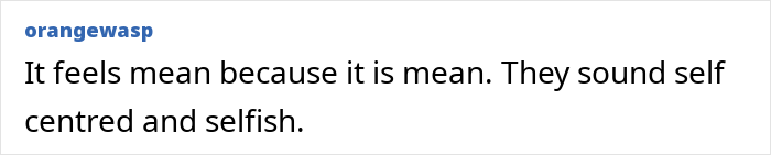 Screenshot of a social media comment expressing frustration about grandparents combining birthday and Christmas gifts.