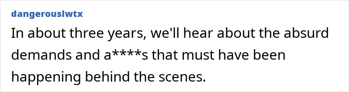 Text comment about worrying behind-the-scenes demands, reflecting concerns linked to extremely thin appearance discussion. Text comment about worrying behind-the-scenes demands, reflecting concerns linked to extremely thin appearance discussion.