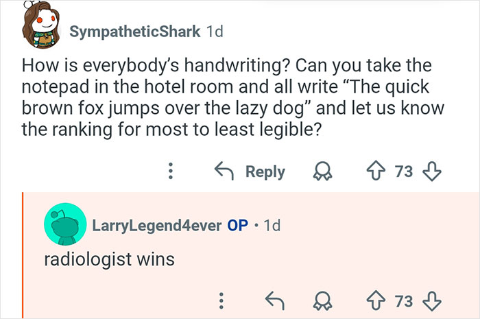 Reddit users discuss handwriting legibility as doctors answer questions in a popular online AMA session.
