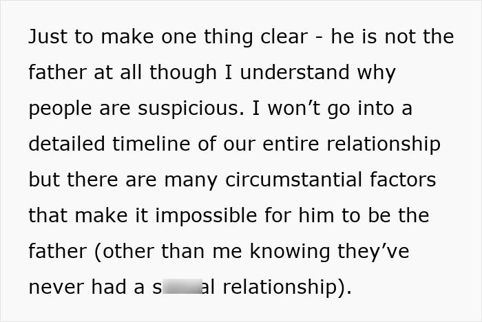 Text excerpt discussing doubts about paternity and feelings related to a partner&rsquo;s birth support experience.