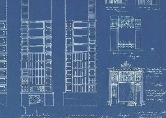 Blueprint of detailed architectural wall design showcasing intricate structures and hidden features inside walls of homes.