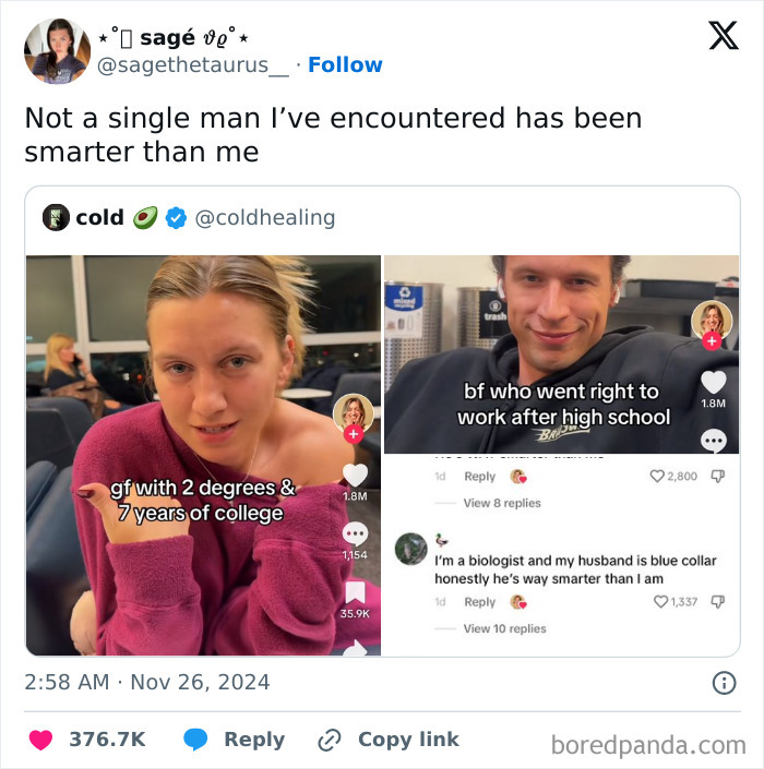 Screenshot of a savage woman roasting a man online, highlighting witty comebacks and savage women who roasted men.