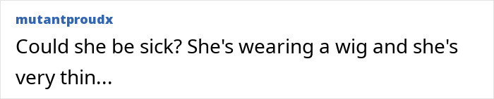 Comment discussing Michelle Yeoh’s extremely thin and worrying appearance, mentioning a wig and her thin look. Comment discussing Michelle Yeoh’s extremely thin and worrying appearance, mentioning a wig and her thin look.