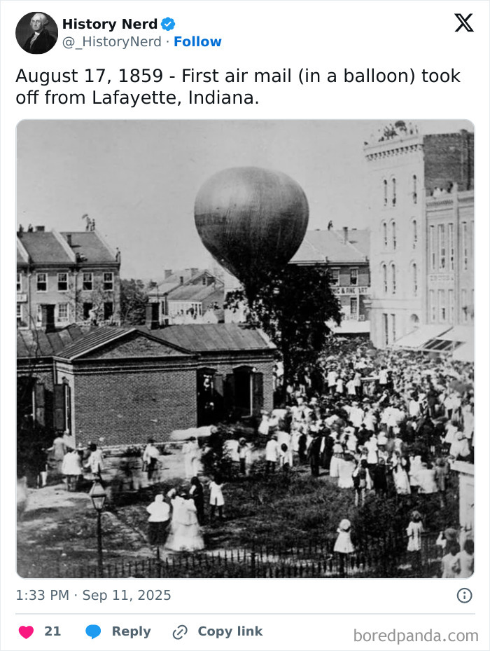 Black and white historic photo of a balloon launch in a crowded town square showcasing rare and powerful moments in history.