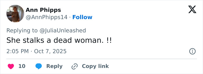 Tweet from Ann Phipps criticizing Meghan Markle for recreating Princess Diana’s photo, highlighting controversy around the creepiest person. Tweet from Ann Phipps criticizing Meghan Markle for recreating Princess Diana’s photo, highlighting controversy around the creepiest person.