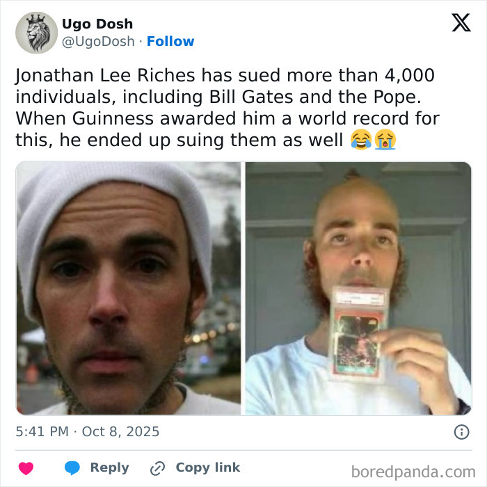 Screenshot of a social media post sharing daily facts and interesting stories that attracted 1.8M followers.