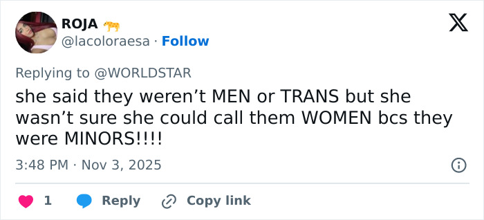 Screenshot of a social media post discussing Gracie Bon&rsquo;s revealing account from Drake&rsquo;s party involving minors and gender identity.