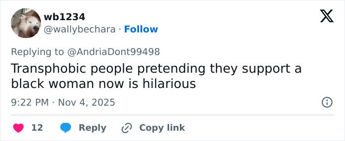 Tweet discussing backlash and users speaking out after confrontation involving a trans woman at Gold's Gym.