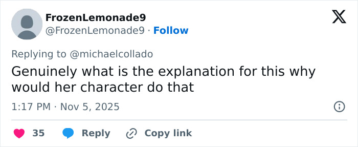 Twitter user FrozenLemonade9 questions a character's motivation in the worst scenes from All's Fair after premiere. Twitter user FrozenLemonade9 questions a character's motivation in the worst scenes from All's Fair after premiere.