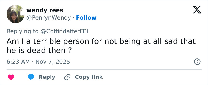 Screenshot of a tweet discussing the teen unsurprised her dad took his life after leaving 2YO in hot car.