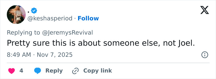 Screenshot of Kesha&rsquo;s tweet replying to @JeremysRevival, addressing Hilary Duff&rsquo;s 2000s age-gap relationship controversy.