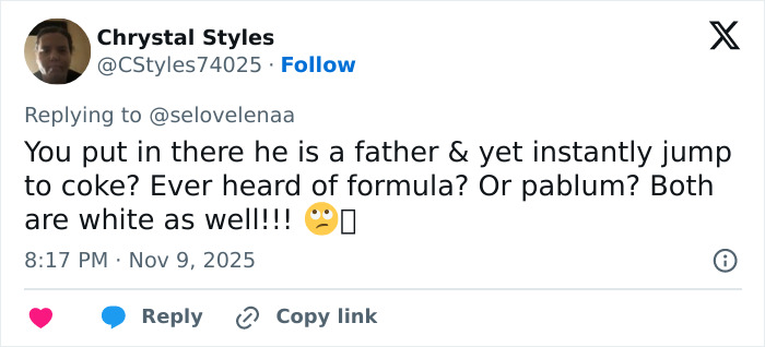 Tweet from Chrystal Styles questioning assumptions about Justin Bieber being a father, addressing concerns from fans about his c****h. Tweet from Chrystal Styles questioning assumptions about Justin Bieber being a father, addressing concerns from fans about his c****h.