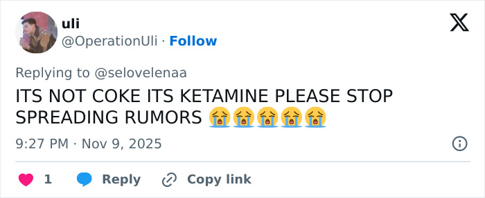 Screenshot of a Twitter reply disputing rumors with emojis, related to concern for Justin Bieber’s c****h issue. Screenshot of a Twitter reply disputing rumors with emojis, related to concern for Justin Bieber’s c****h issue.