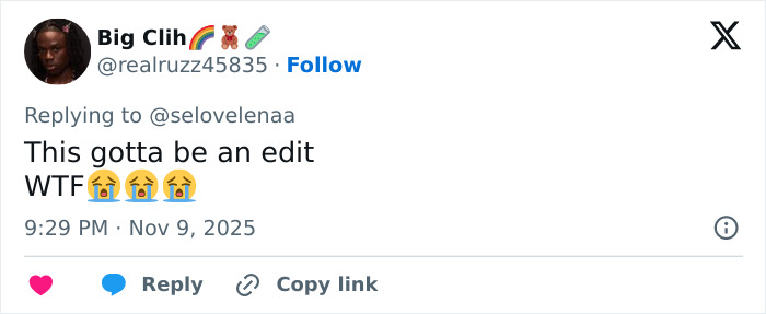 Tweet from Big Clih reacting with disbelief and emojis to fans noticing something on Justin Bieber’s c****h raising concern. Tweet from Big Clih reacting with disbelief and emojis to fans noticing something on Justin Bieber’s c****h raising concern.