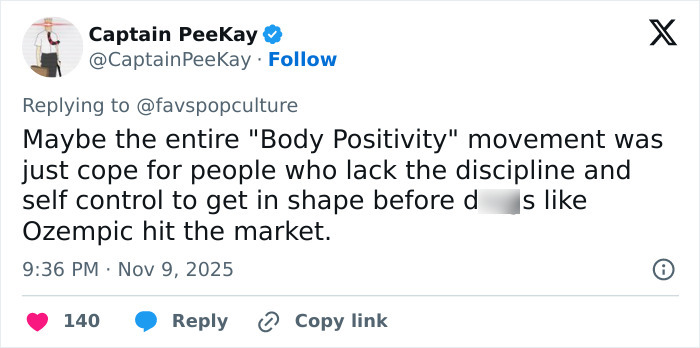 Tweet discussing body positivity and discipline with a mention of Meghan Trainor&rsquo;s new look sparking fan reactions.