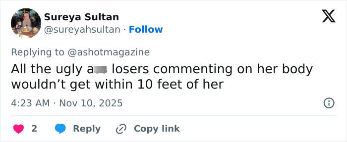 Screenshot of a tweet defending Millie Bobby Brown against cruel reactions about natural breasts and low-cut dress comments.