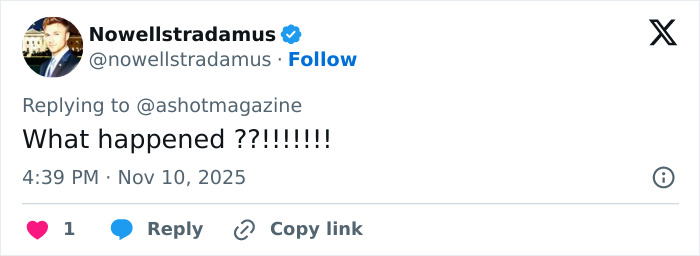 Screenshot of a social media reply expressing surprise, related to Millie Bobby Brown defended against trolls over natural breasts.