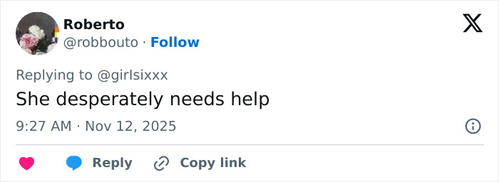 Twitter comment expressing concern about Ariana Grande's wellbeing, reflecting fan worries over her Wicked role impact.