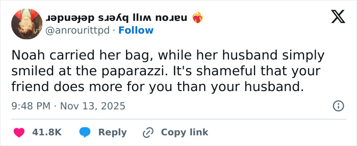 Screenshot of a tweet expressing frustration about Millie Bobby Brown legally changing her name and fans&rsquo; reactions.