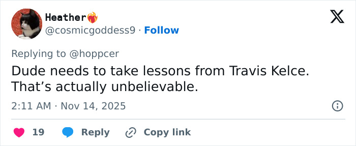 Tweet criticizing Jake Bongiovi for being useless and not helping while Millie Bobby Brown protected their baby.