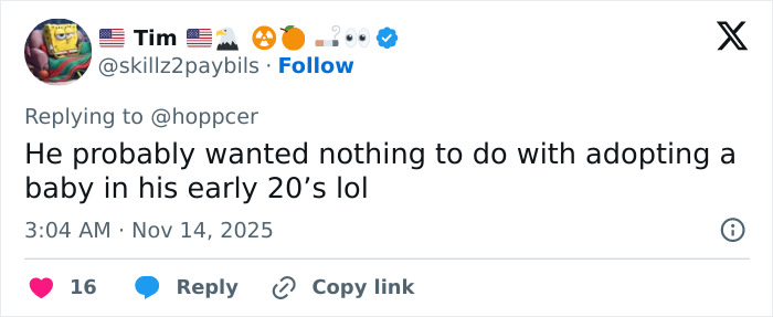 Screenshot of a tweet criticizing Jake Bongiovi for not helping while Millie Bobby Brown protected their baby.