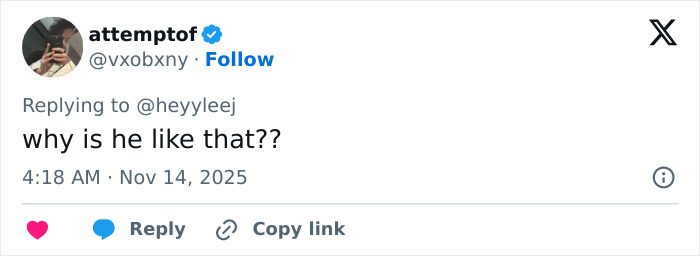 Tweet by user attemptof questioning behavior, related to Glen Powell viral blunder exposing dark side of Hollywood.