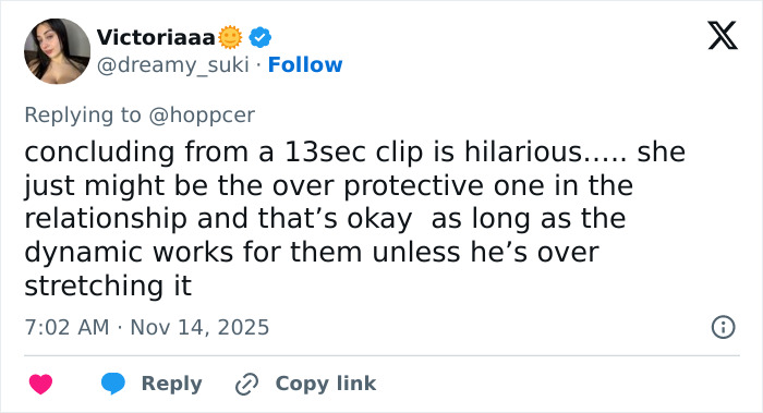 Tweet discussing Jake Bongiovi being called out for not helping while Millie Bobby Brown tried to protect their baby.