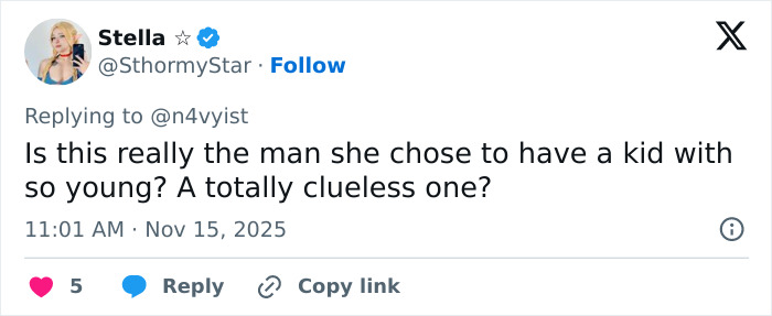 Fan reacts on social media to Millie Bobby Brown&rsquo;s story about dating Jake Bongiovi, calling it a nightmare.