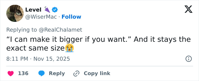 Tweet on a Zoom call showing a user mentioning a painful moment during Timothée Chalamet’s experience going into psychosis. Tweet on a Zoom call showing a user mentioning a painful moment during Timothée Chalamet’s experience going into psychosis.