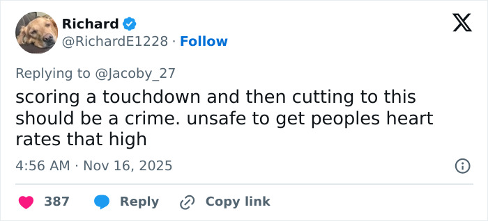 Social media post reacting to a viral moment featuring a stunning woman at the Georgia-Texas game.