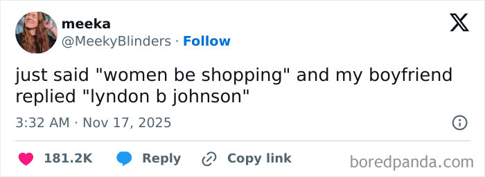 A humorous X post where a user shares a funny boyfriend reply, featured in hilarious and relatable X posts.