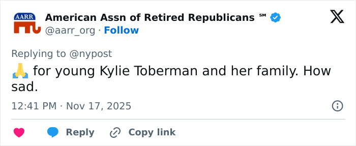 Tweet expressing sadness and support for family of 14-year-old girl found deceased in RV with step-uncle arrested. Tweet expressing sadness and support for family of 14-year-old girl found deceased in RV with step-uncle arrested.