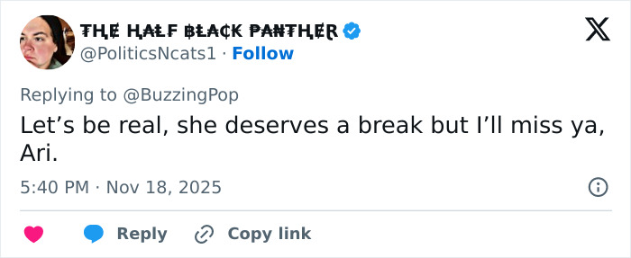 Tweet showing fan&rsquo;s emotional reply to Ariana Grande&rsquo;s cryptic last hurrah announcement leaving fans heartbroken