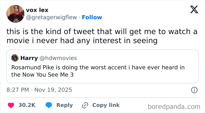 Screenshot of a relatable X post humorously critiquing an accent, part of hilarious and relatable X posts from November.