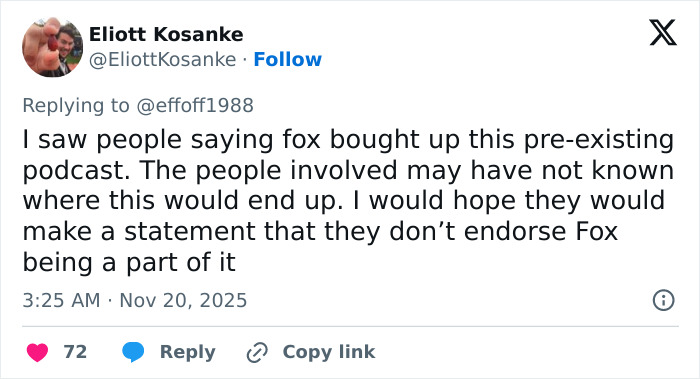 Tweet discussing controversy over Fox Faith Project and people's reactions to Kristen Bell joining the Fox Faith Project.