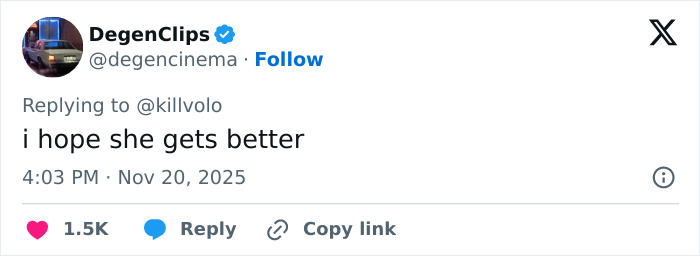 Twitter post by DegenClips expressing concern over Ariana Grande's transformation that involves tons of surgery.