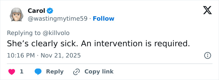 Social media comment expressing concern over Ariana Grande&rsquo;s transformation and tons of surgery.