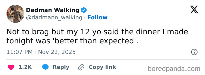 Screenshot of a funny tweet from a parent humorously sharing a moment during their quiet time.