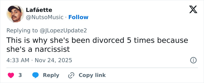 Screenshot of a social media comment criticizing Jennifer Lopez's risqué performance at a billionaire's wedding. Screenshot of a social media comment criticizing Jennifer Lopez's risqué performance at a billionaire's wedding.
