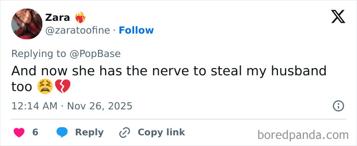 Screenshot of a tweet roasting Ariana Grande for home wrecking after an intimate interaction with Jonathan Bailey.