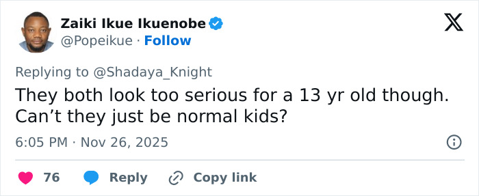 Twitter post questioning celebrity parenting as North West and Blue Ivy&rsquo;s maturity sparks debate at age 13.