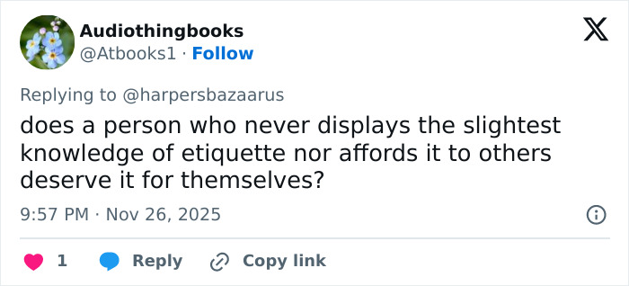 Tweet criticizing Meghan Markle for lacking etiquette, sparking debate on hypocrisy after awkward royal gesture. Tweet criticizing Meghan Markle for lacking etiquette, sparking debate on hypocrisy after awkward royal gesture.