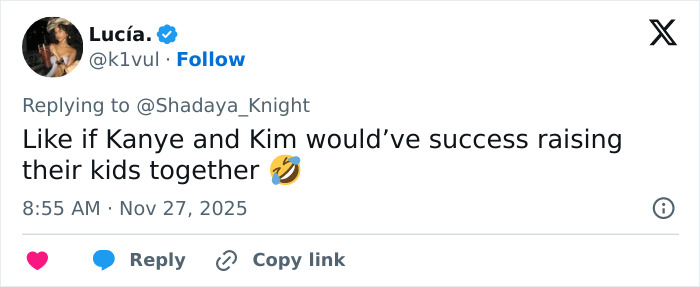 Screenshot of a tweet debating Kanye and Kim&rsquo;s parenting, sparking discussion on celebrity parenting and famous kids.