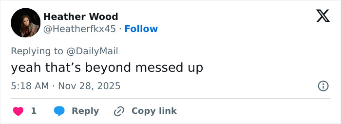 Tweet from Heather Wood responding to bullying suffered by Millie Bobby Brown in Stranger Things discussion.