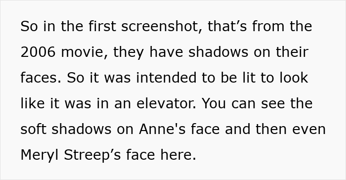 Screenshot from a video explaining why modern movies look ugly with millennial gray color grading and lighting differences.
