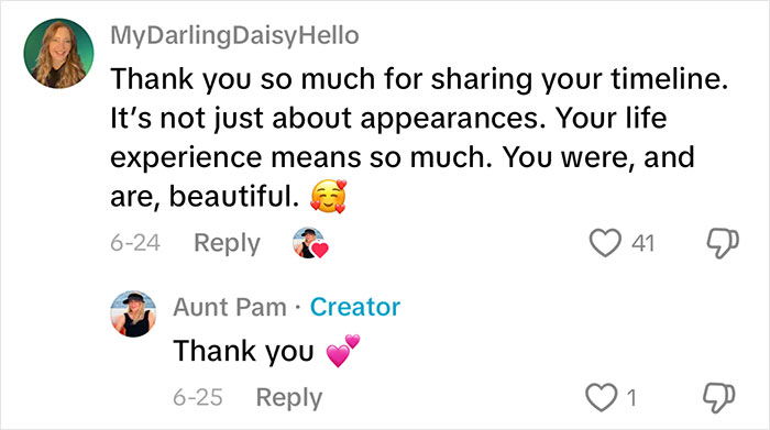 Woman shares her aging progress and how she looks after getting a facelift at 70 years old in comments.