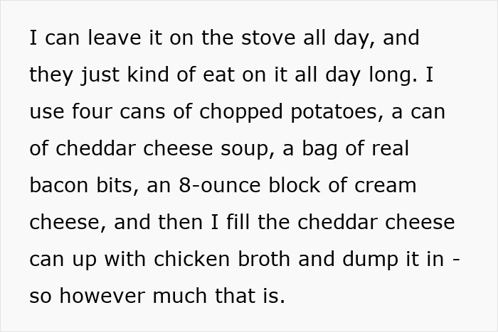 Text excerpt showing ingredients and cooking method for wild American food creations seen as unusual or shocking to European tastes. Text excerpt showing ingredients and cooking method for wild American food creations seen as unusual or shocking to European tastes.