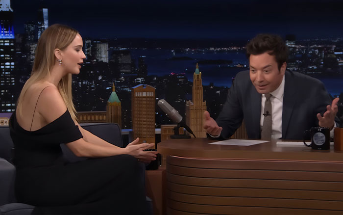 Jennifer Lawrence Leaves Jimmy Fallon Awkwardly Laughing After Emotional And 'Chaotic' Interview